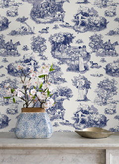 Rachel Antonoff The Chase Peel and Stick Wallpaper in a room setting