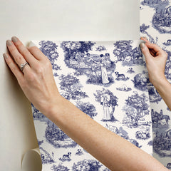 Rachel Antonoff The Chase Peel and Stick Wallpaper - how to stick