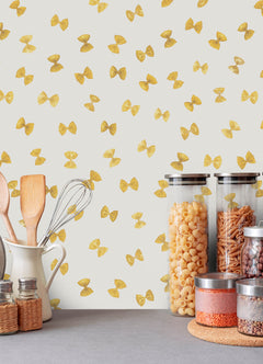 Pasta P&S Wallpaper in a room setting