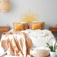 Sunrise Wall Decals in a room setting