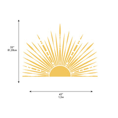 Sunrise Wall Decals - dimensions