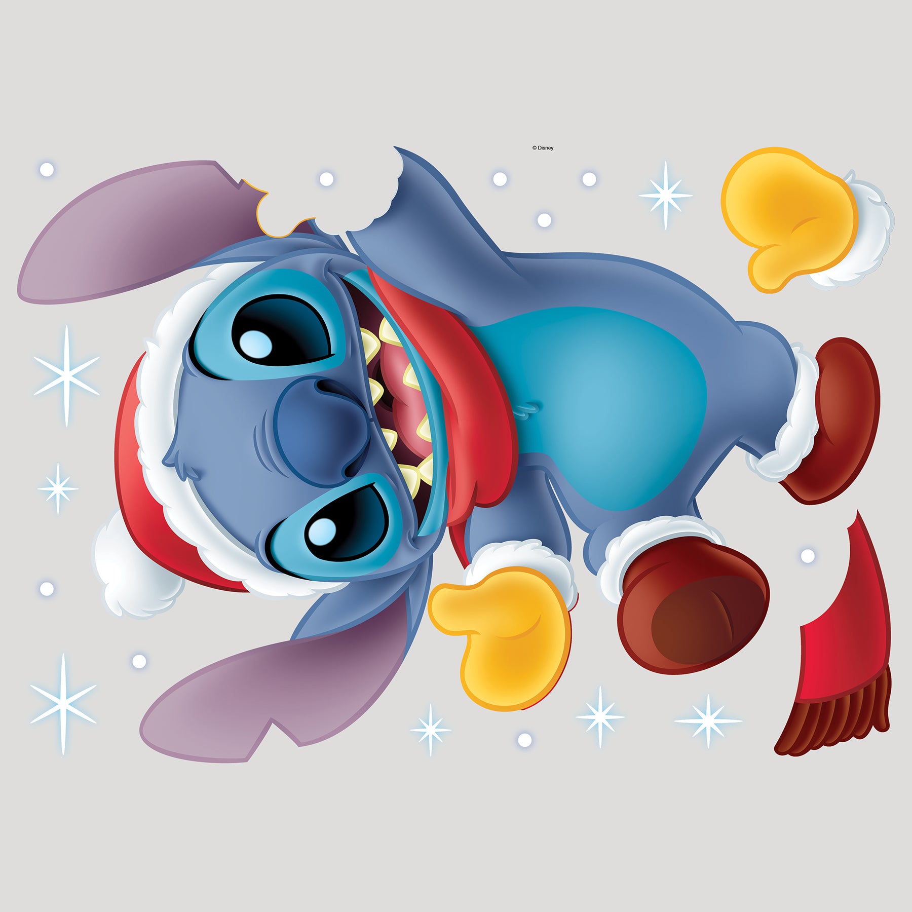 Disney Santa Stitch Wall Decals - panels