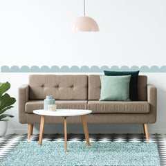 Scallop Border Wall Decals in a room setting