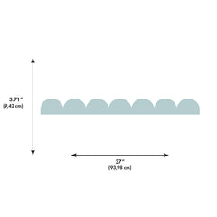 Scallop Border Wall Decals - dimensions