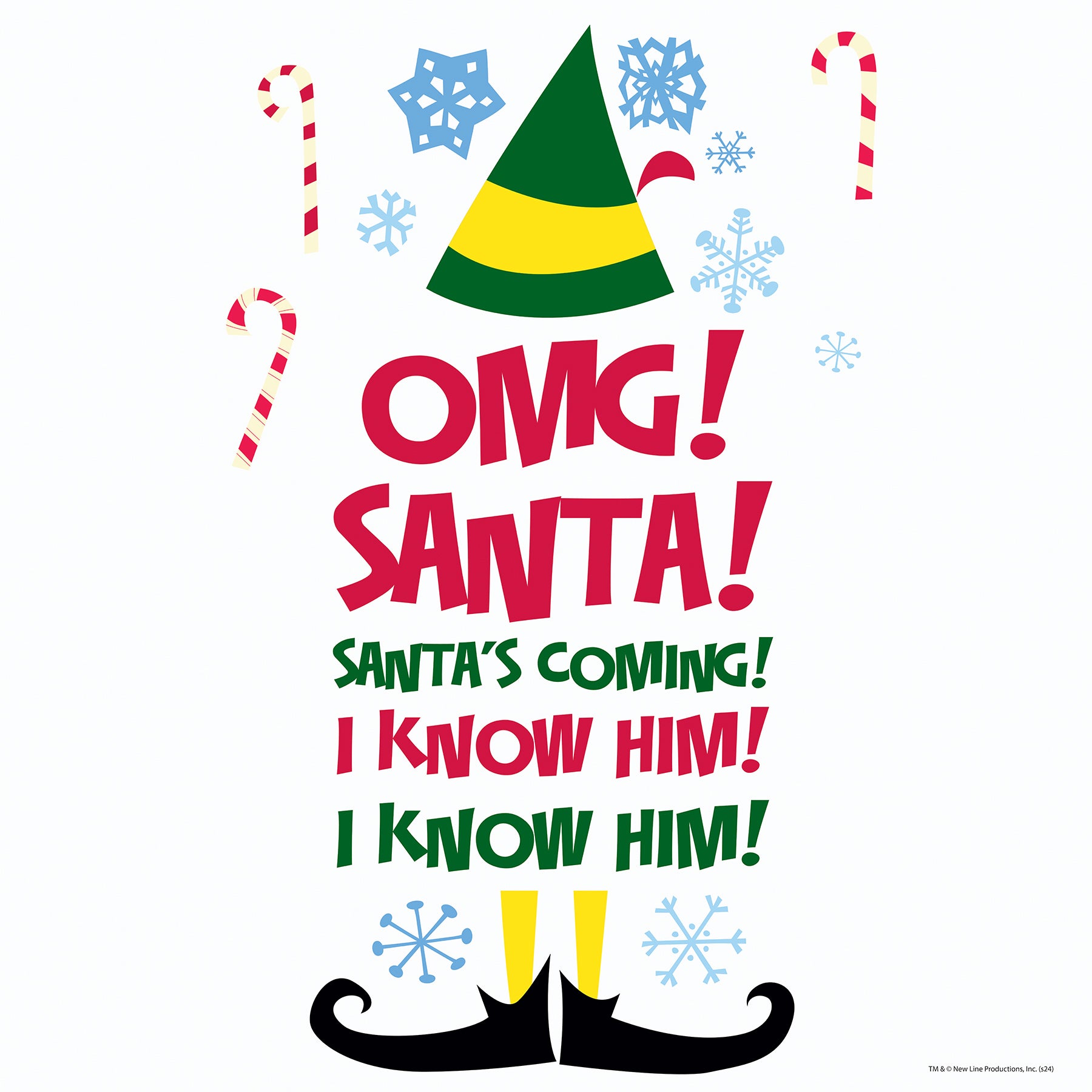 Buddy The Elf Santa I Know Him Wall Decals by WallPops