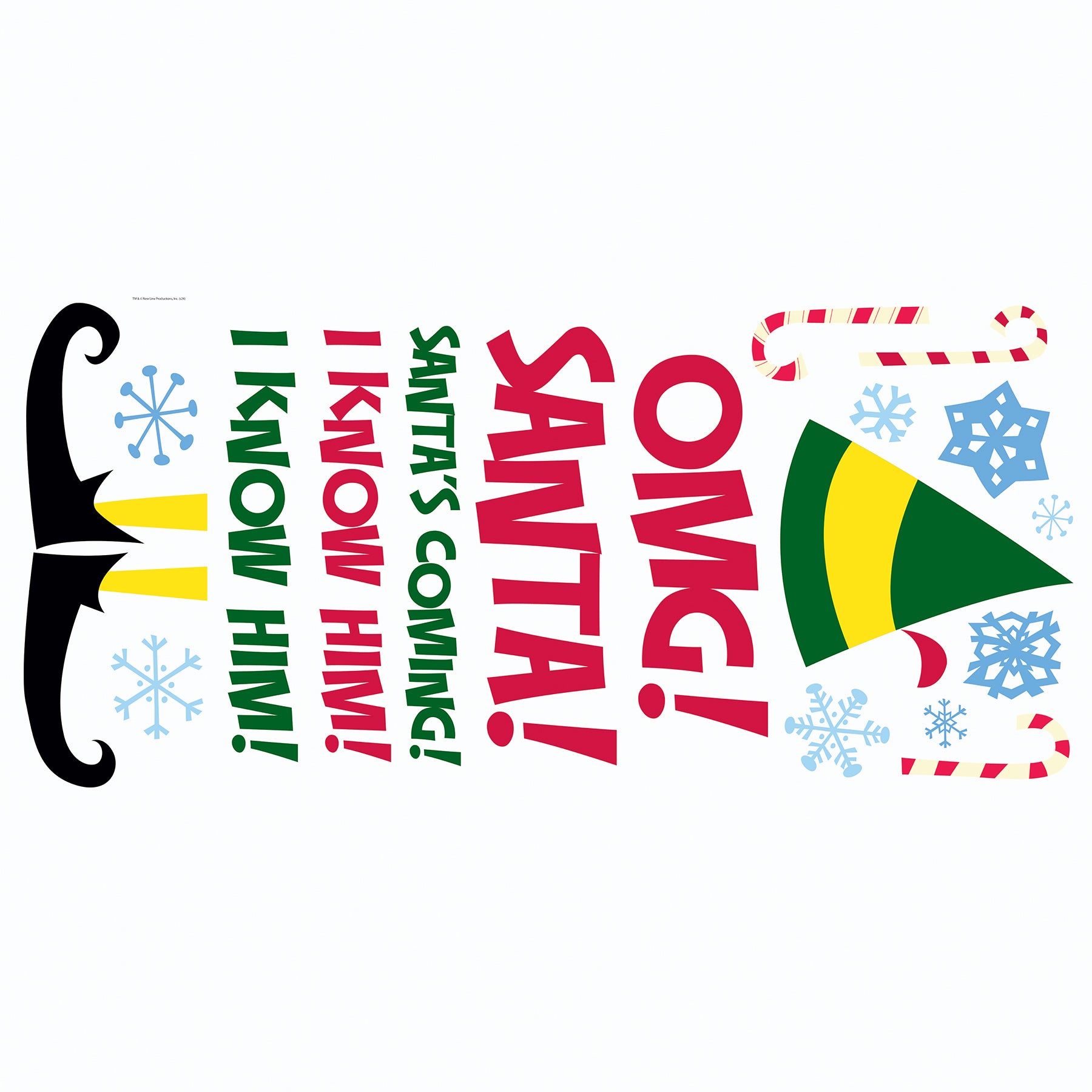 Buddy The Elf Santa I Know Him Wall Decals - panels