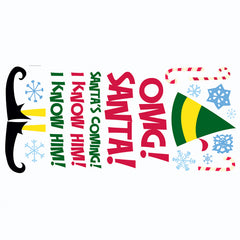 Buddy The Elf Santa I Know Him Wall Decals - panels