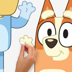 Bluey & Bingo Character Blue Wall Decals - how to peel