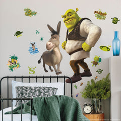 Shrek and Donkey Wall Decals in a room setting