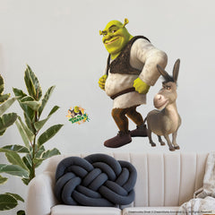 Shrek and Donkey Wall Decals in a room setting
