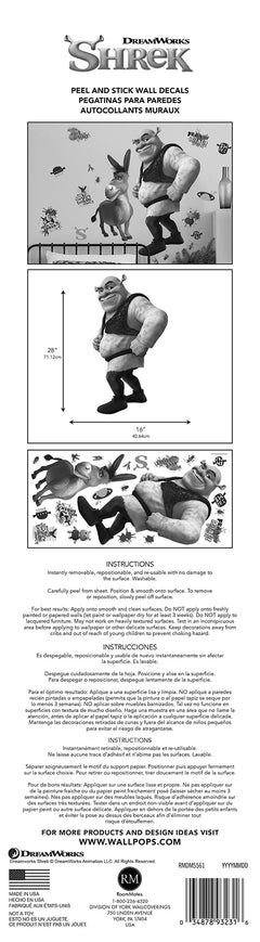 Shrek and Donkey Wall Decals - packaging