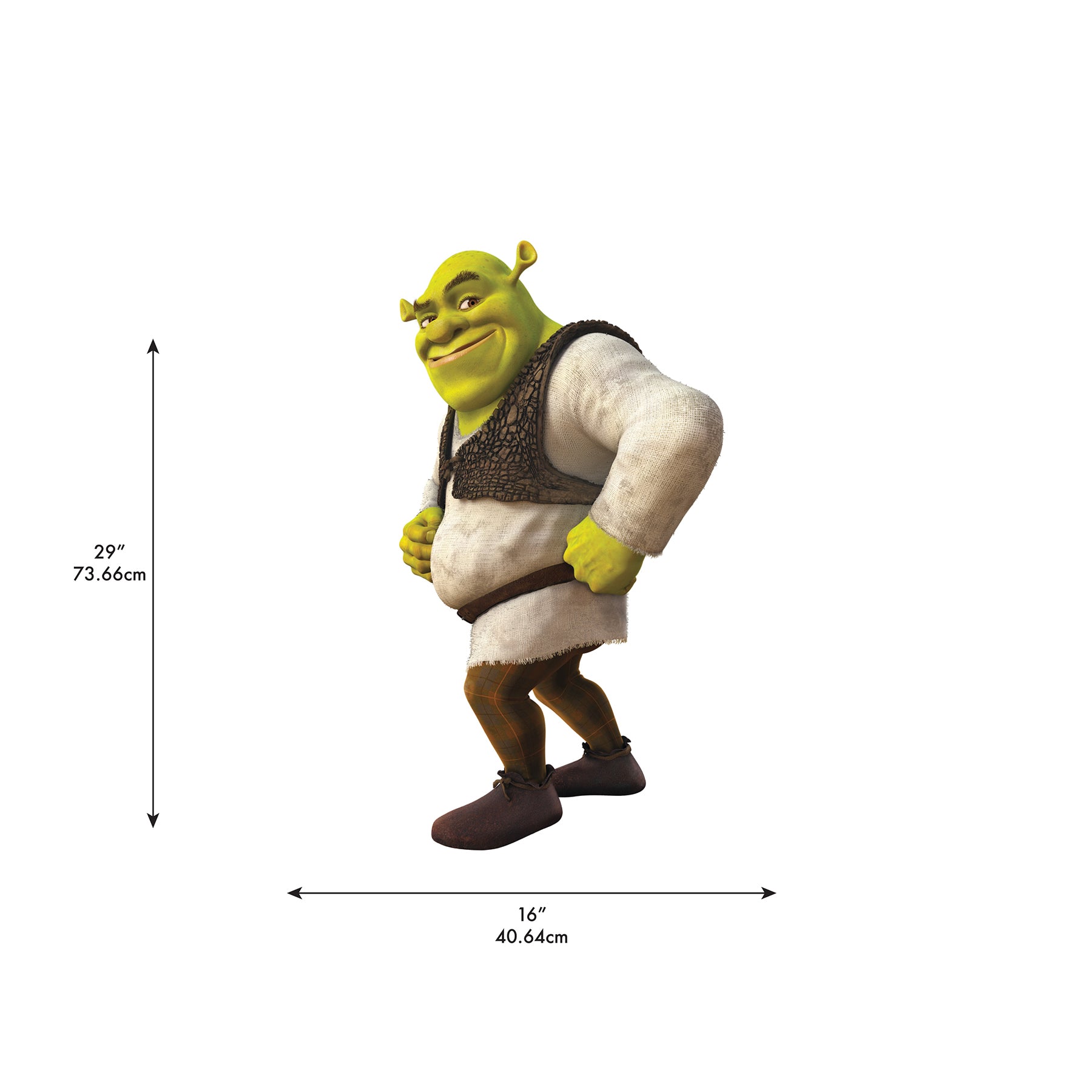 Shrek and Donkey Wall Decals - dimensions