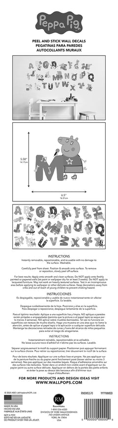Peppa Pig Wall Decals - packaging