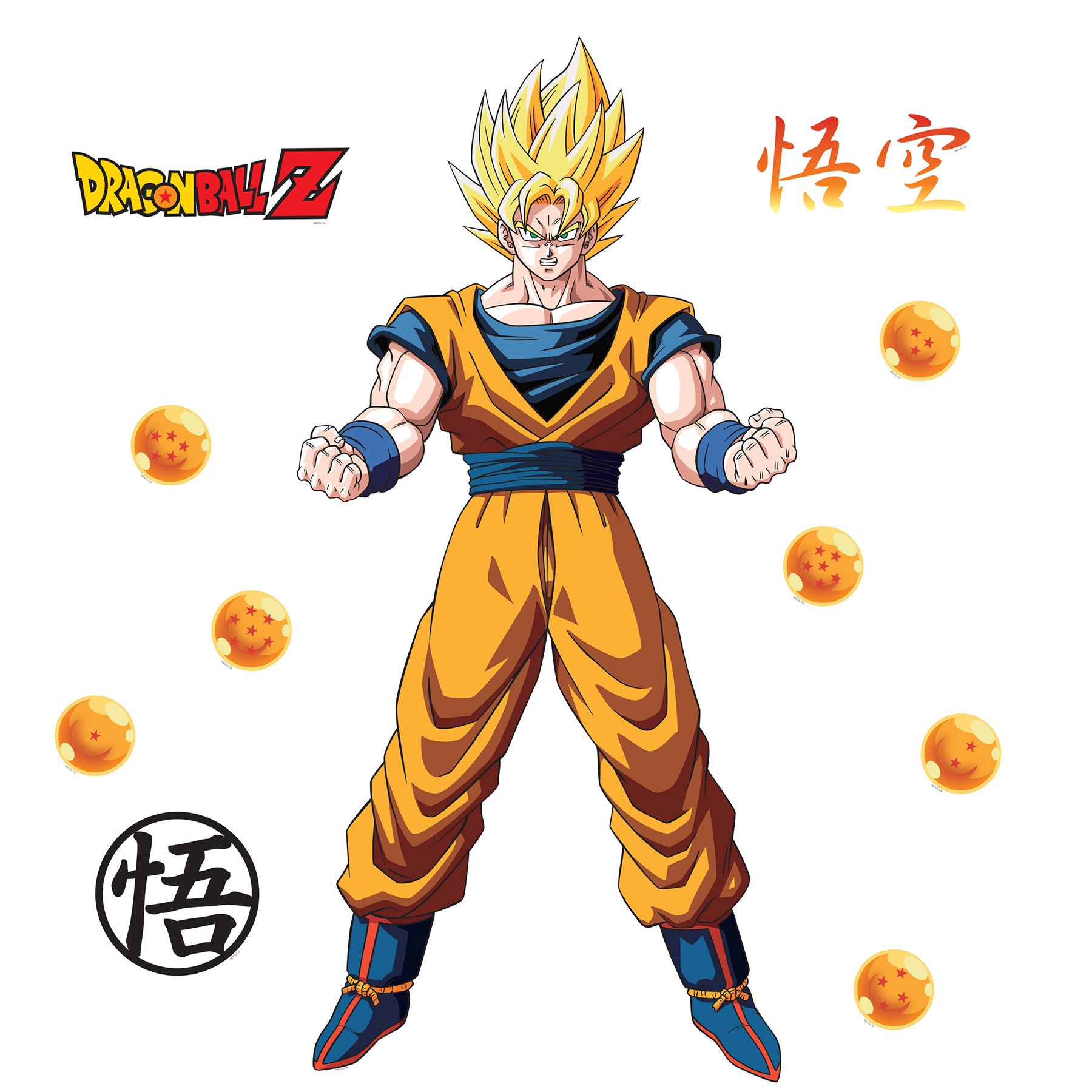 Dragon Ball Z Goku Character Wall Decals by WallPops