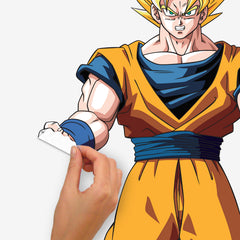 Dragon Ball Z Goku Character Wall Decals - how to peel