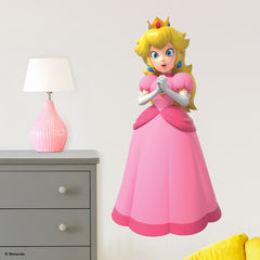 Super Mario Princess Peach Wall Decals in a room setting