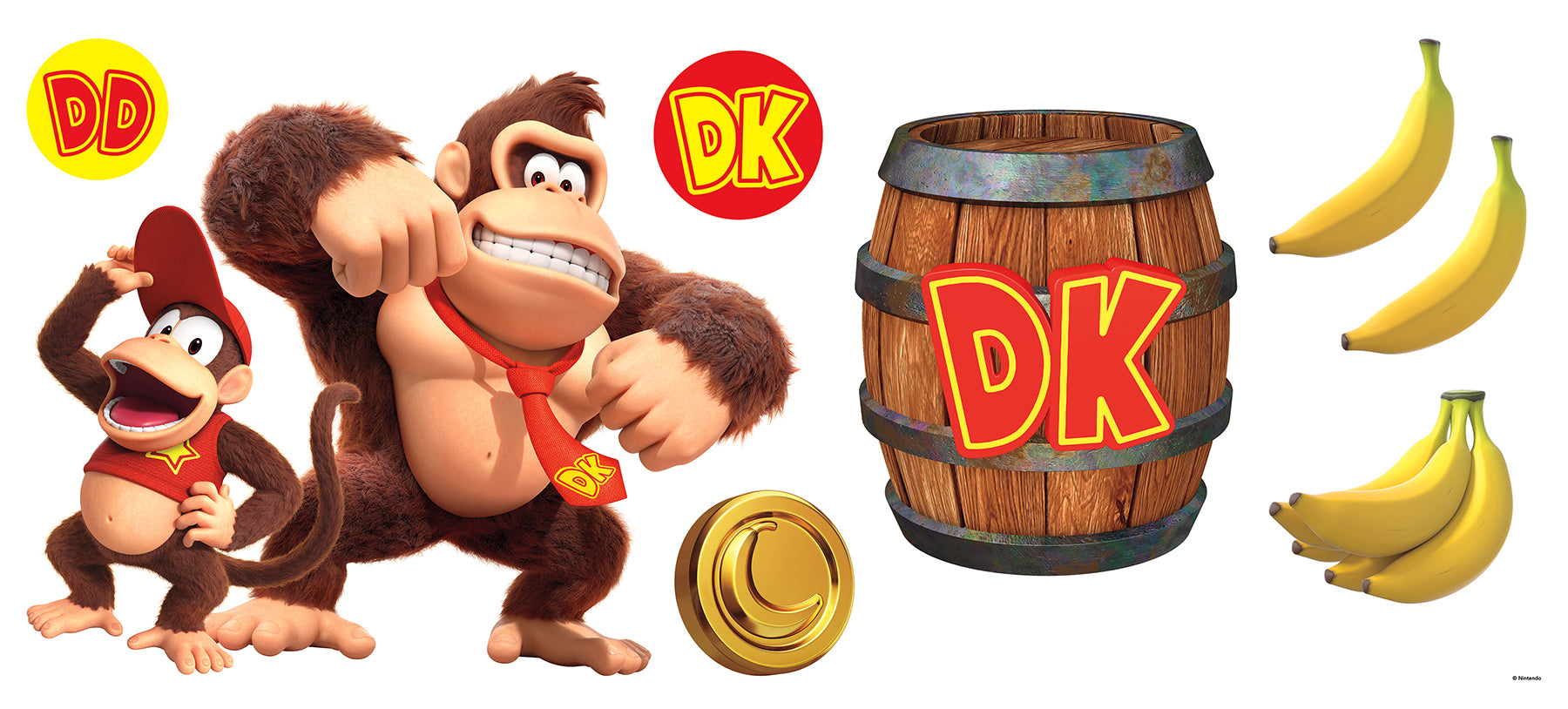 Donkey Kong and Diddy Kong Wall Decals by WallPops