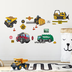 Tonka Trucks Wall Decals in a room setting