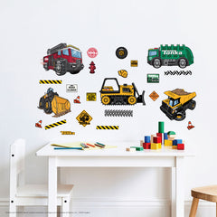 Tonka Trucks Wall Decals in a room setting