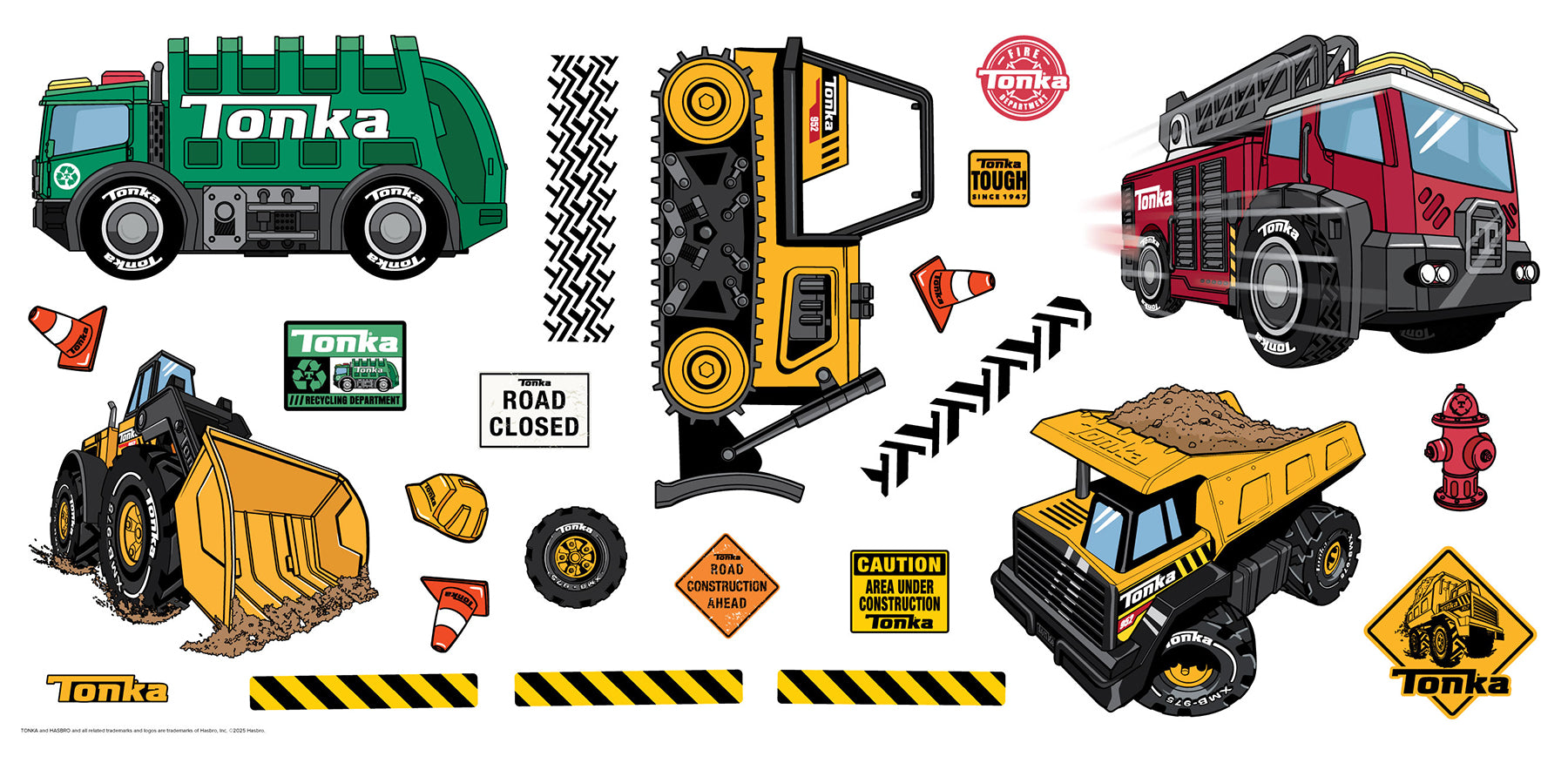 Tonka Trucks Wall Decals - panels