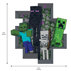 Minecraft Hostile Mobs Wall Decals - dimensions
