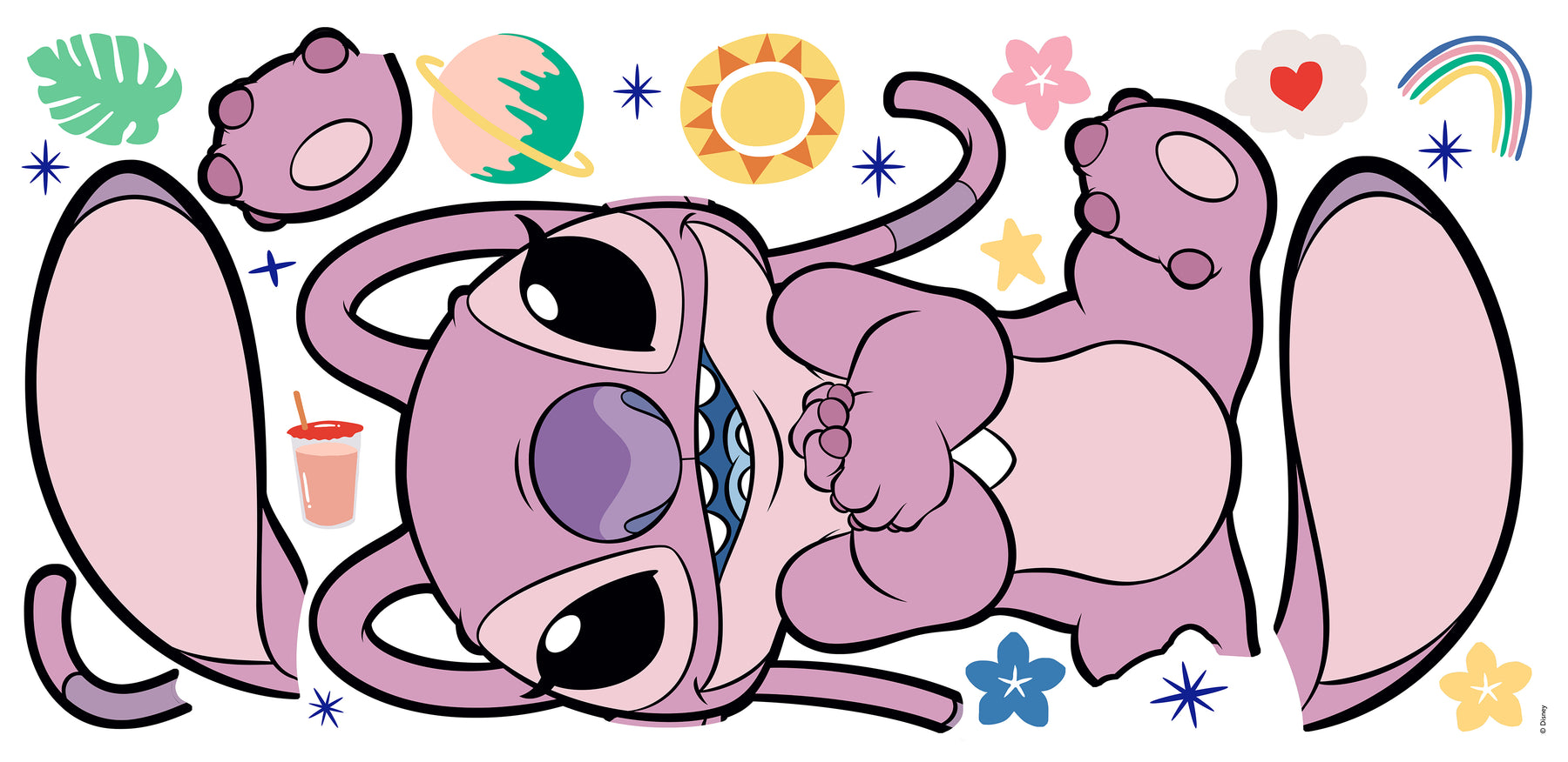 Disney Stitch Angel Peel and Stick Wall Decals Wall Decals - panels