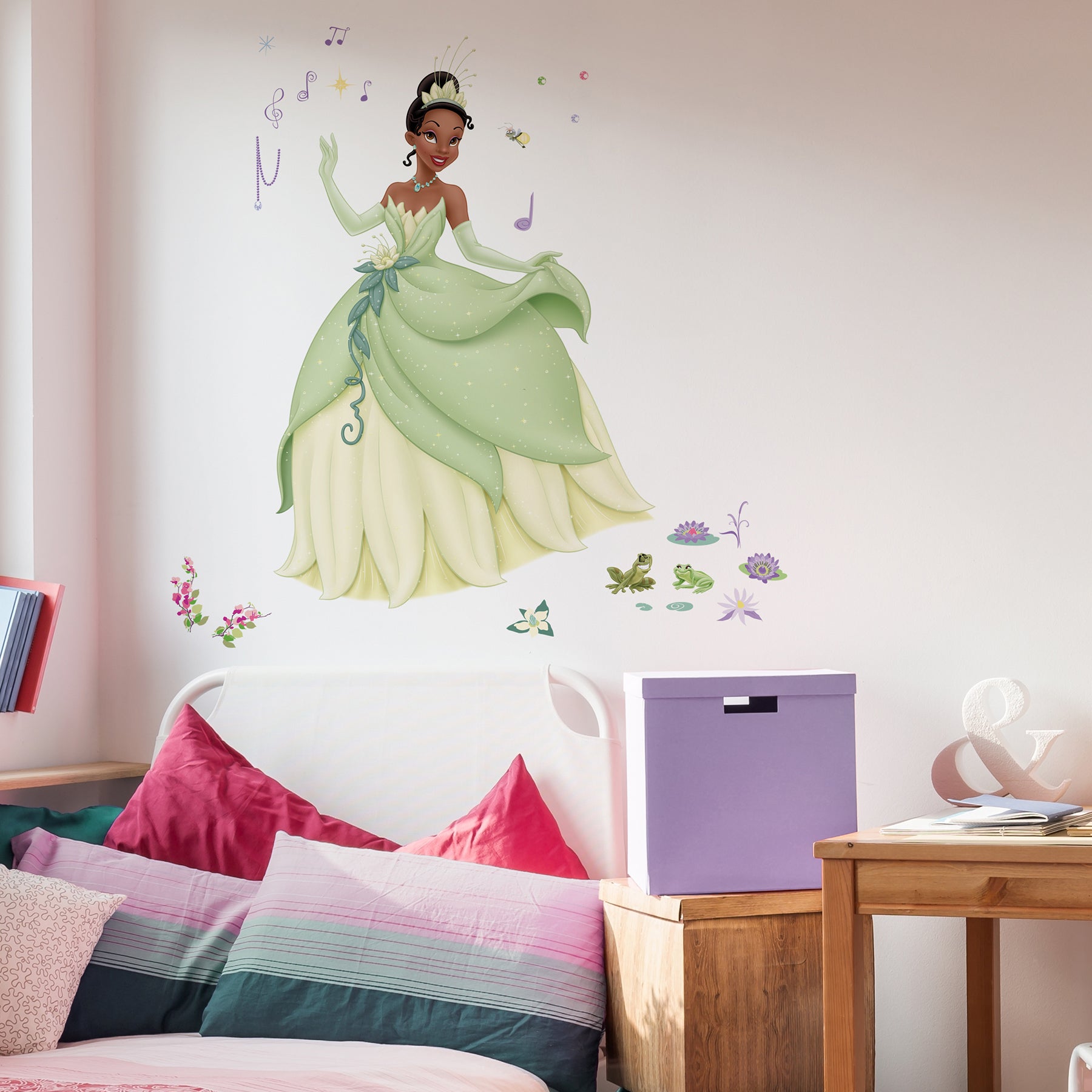 Disney Princess Tiana Wall Decals in a room setting