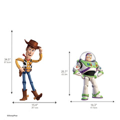 Disney Buzz Lightyear and Woody Wall Decals - dimensions