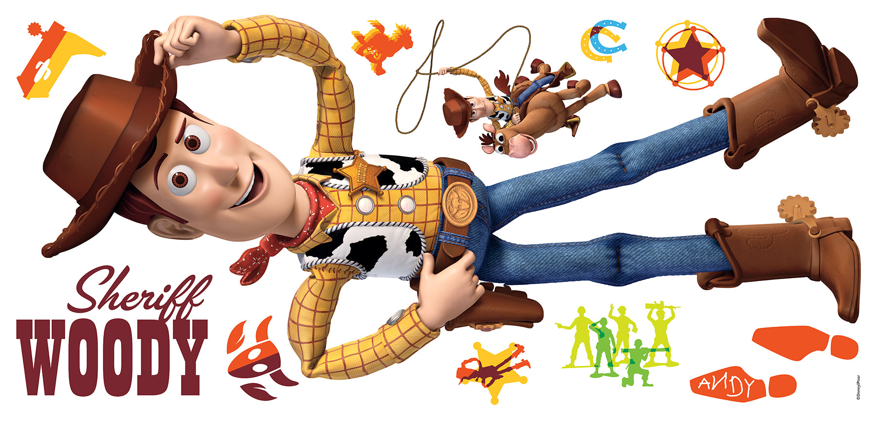 Disney Buzz Lightyear and Woody Wall Decals - panels