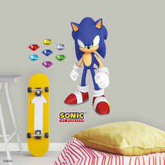 Sonic The Hedgehog Sonic Wall Decals in a room setting
