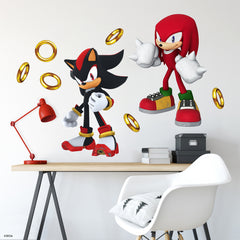 Sonic The Hedgehog Knuckles and Shadow Wall Decals in a room setting