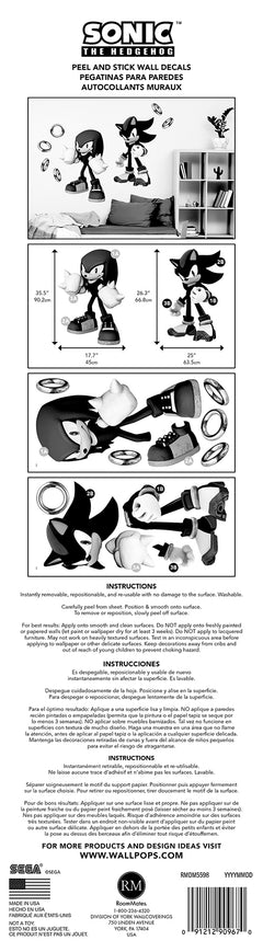 Sonic The Hedgehog Knuckles and Shadow Wall Decals - packaging