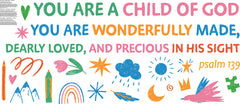 Wonderfully Made Quote Wall Decals - panels