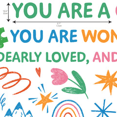 Wonderfully Made Quote Wall Decals - dimensions