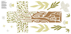 Tree of Life Cross Wall Decals - panels