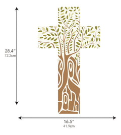 Tree of Life Cross Wall Decals - dimensions
