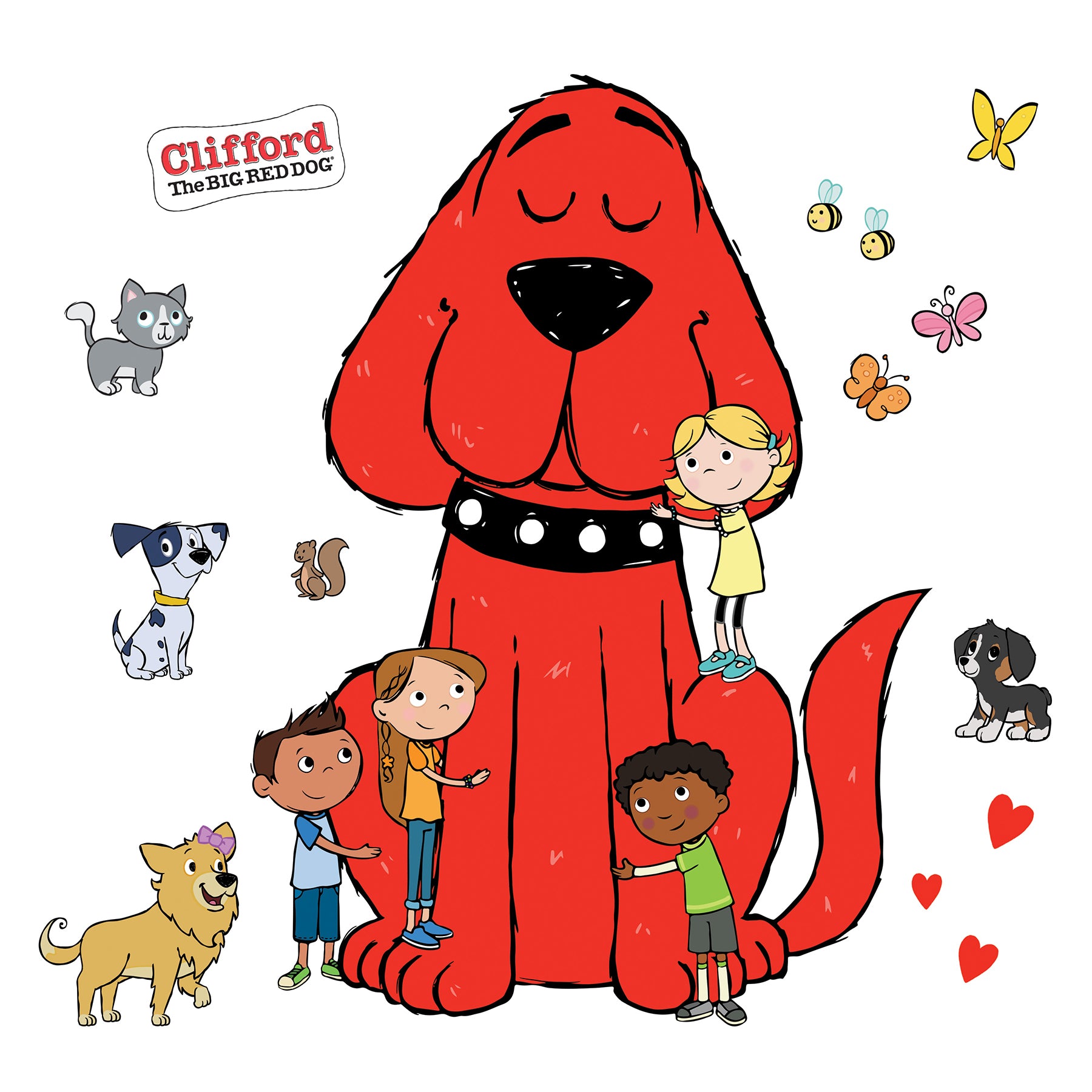 Clifford the Big Red Dog Hugs Wall Decals by WallPops