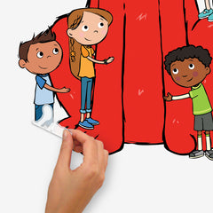 Clifford the Big Red Dog Hugs Wall Decals - how to peel