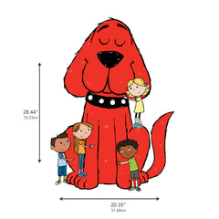 Clifford the Big Red Dog Hugs Wall Decals - dimensions