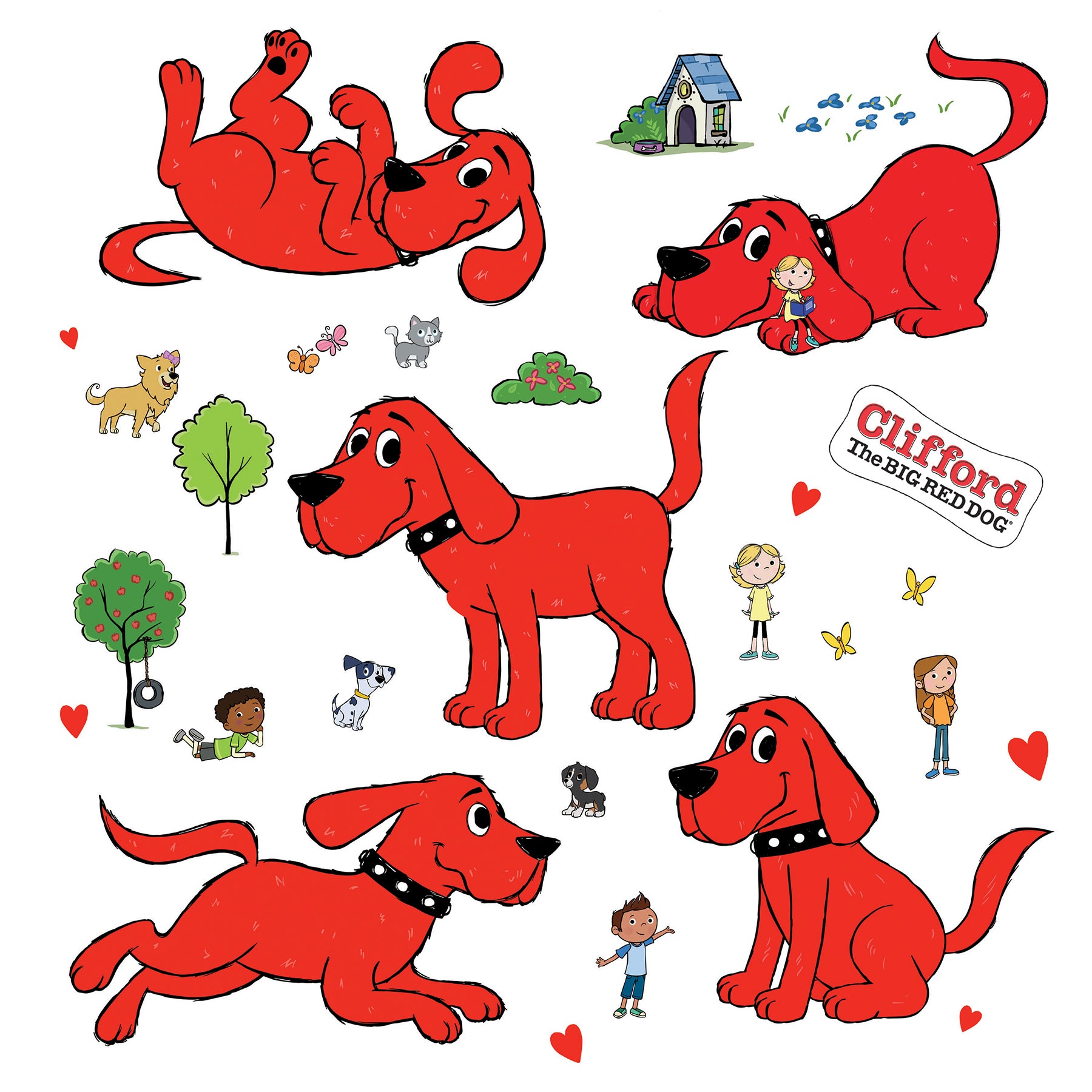 Clifford the Big Red Dog and His Friends Wall Decals by WallPops