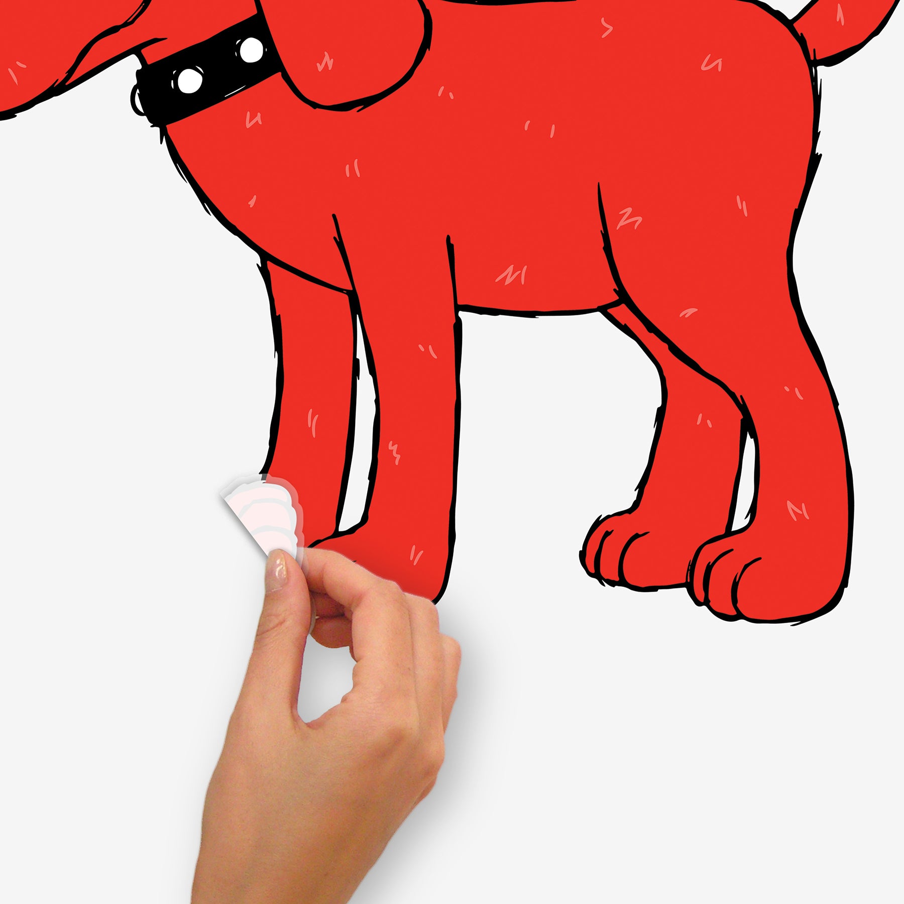 Clifford the Big Red Dog and His Friends Wall Decals - how to peel
