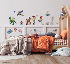 Disney Toy Story Characters Wall Decals in a room setting
