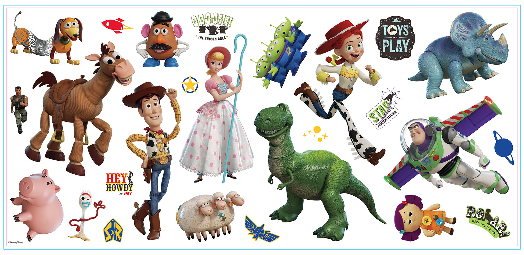 Disney Toy Story Characters Wall Decals - panels