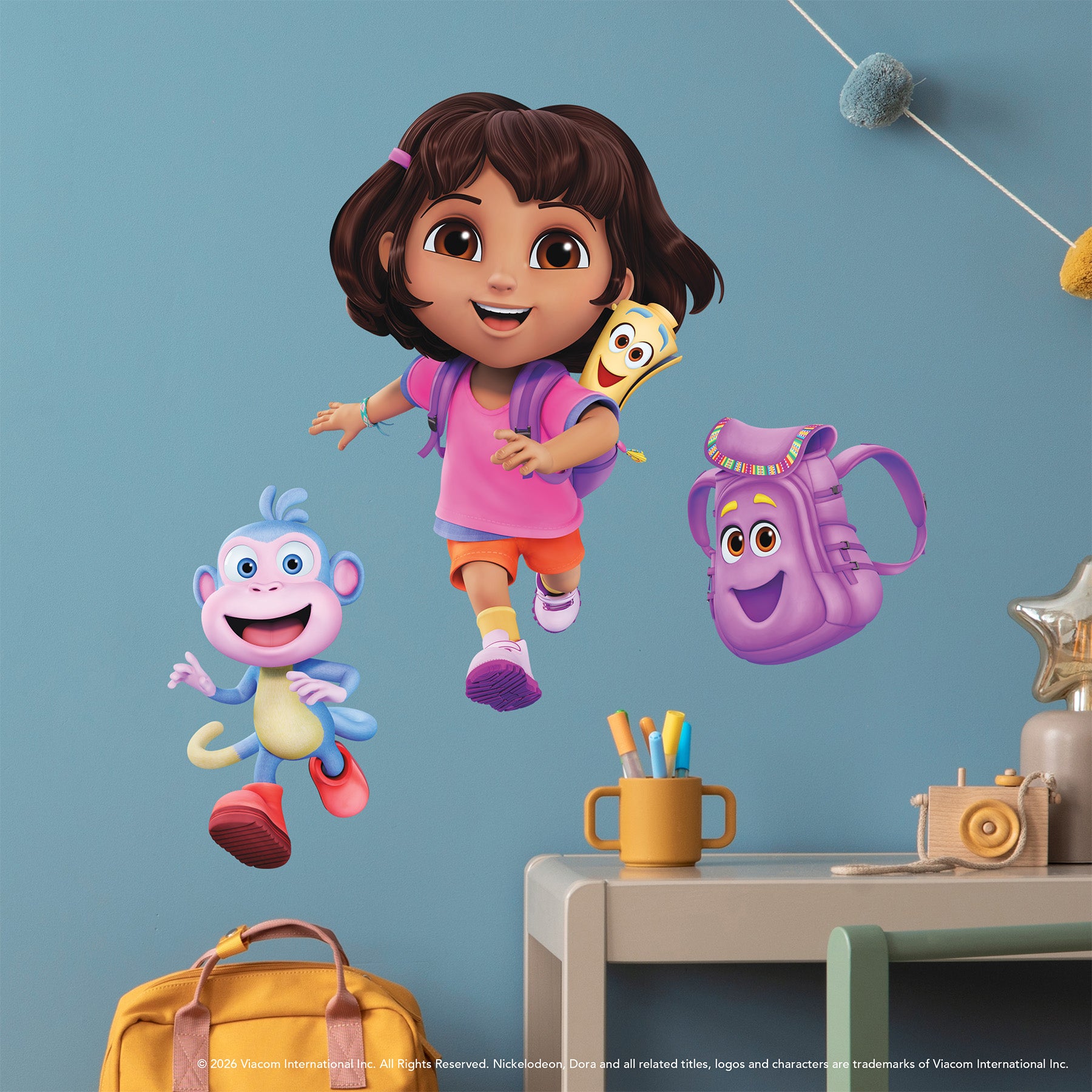 Dora Wall Decals in a room setting