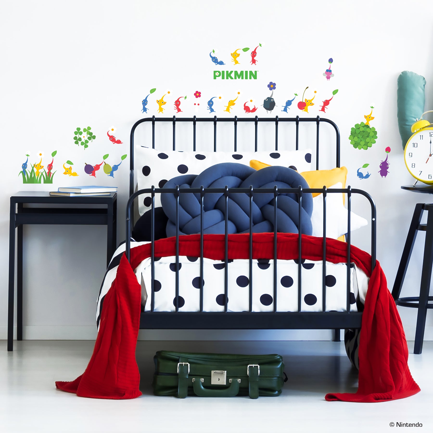 Nintendo Pikmin Characters Wall Decals in a room setting