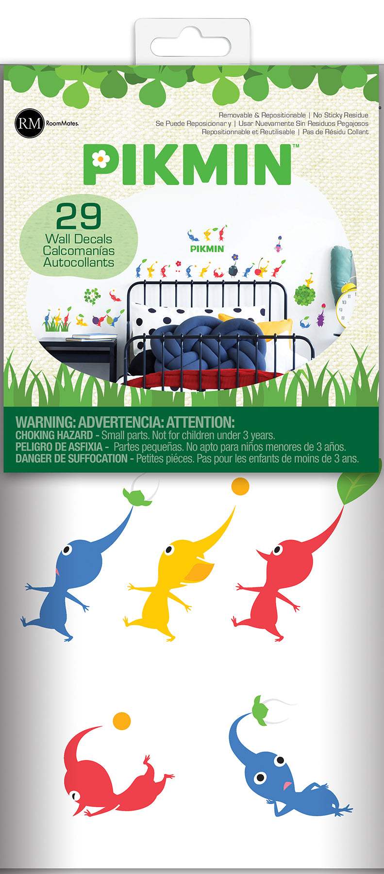 Nintendo Pikmin Characters Wall Decals - packaging