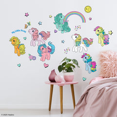 My Little Pony Retro Characters Wall Decals in a room setting