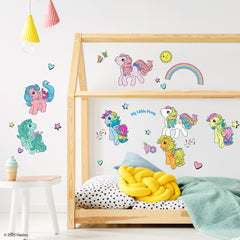 My Little Pony Retro Characters Wall Decals in a room setting