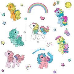 My Little Pony Retro Characters Wall Decals - dimensions