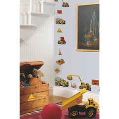 Under Construction Wall Decals in a room setting